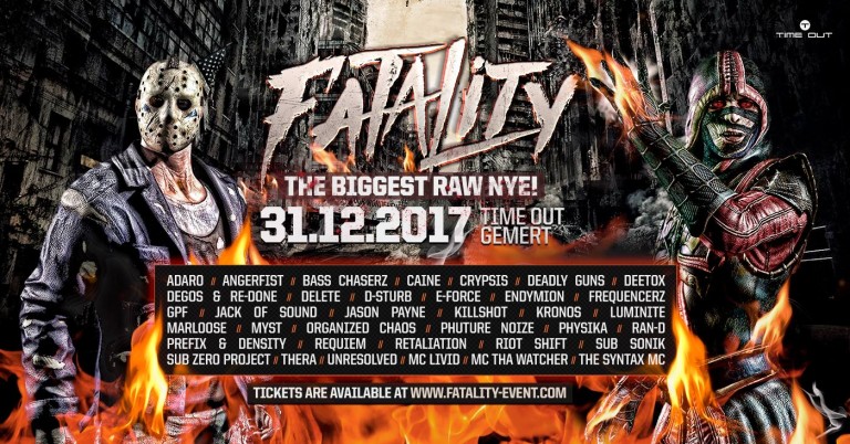 Fatality, biggest raw nye, new years eve, hardstyle, hardcore, time out gemert